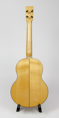 David Dart Cypress Baritone Ukulele, Style 2 (2015): Point Arena (CA) cypress top, sides, back & neck; ebony fingerboard, binding, bridge, & peghead overlay; abalone Dart logo, soundhole inlay, and fingerboard dots; sterling silver fingerboard side dots