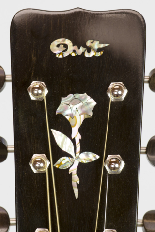 David Dart Rosewood & Spruce 00-14 Rose peghead inlay (abalone & ebony)