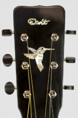 David Dart Koa & Spruce OM-14 Hummingbird peghead inlay (abalone & ebony)