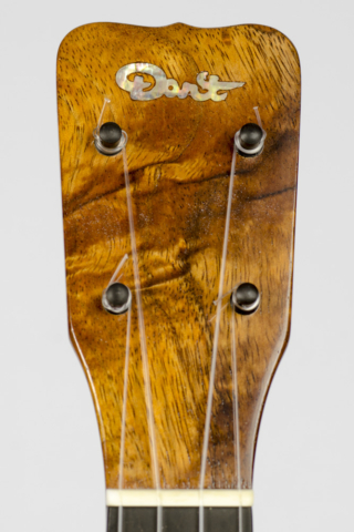 David Dart Koa Concert Ukulele peghead logo inlay (abalone)