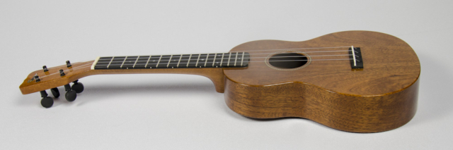 David Dart Mahogany Concert Ukulele, Style 1 (2016): mahogany top, back, sides & neck; ebony fingerboard & bridge; abalone Dart logo (hand-cut), soundhole inlay (hand-cut), & fingerboard dots