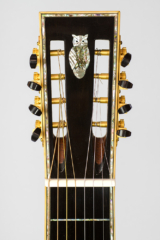 David Dart 8-String Hawaiian Steel Guitar Guitar peghead owl inlay (abalone & mother-of-pearl)