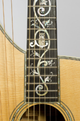 David Dart Harp Guitar Tree of Life fingerboard inlay (abalone & mother-of-pearl)