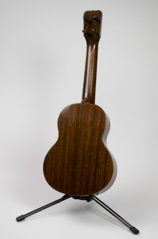 David Dart Jarrah Concert Ukulele, Style 1 (2014): jarrah top, back, sides & neck; rosewood fingerboard & bridge; abalone Dart logo (hand-cut), soundhole inlay (hand-cut), & fingerboard dots