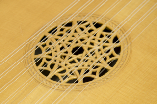 David Dart Lute Soundhole Carving